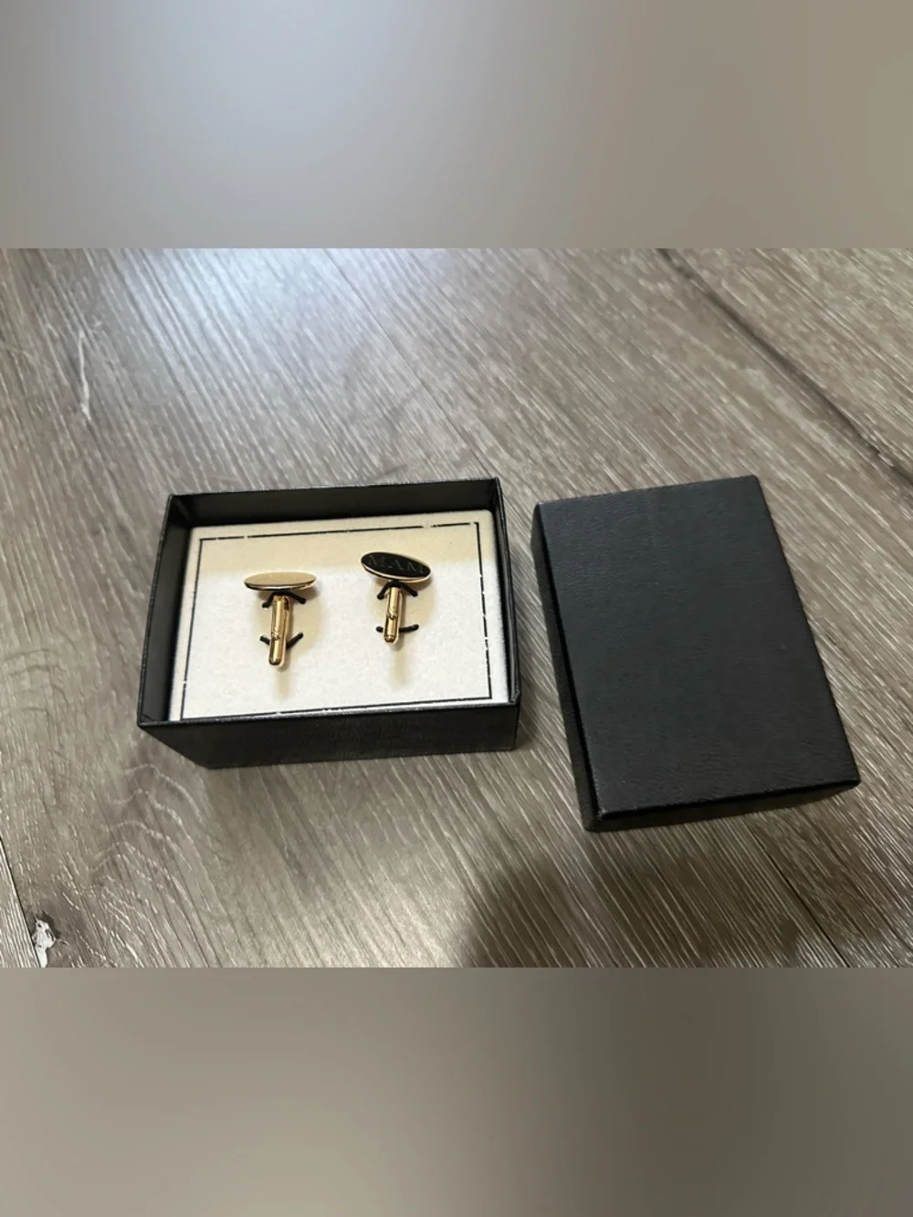 Gold-Tone Oval Cufflinks - Men's Accessories